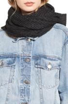 Women's Free People Bottom Line Hooded Rib Knit Wrap, Size - Black