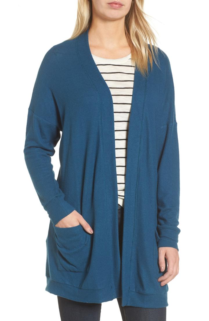 Women's Gibson Rib Knit Cardigan, Size - Blue