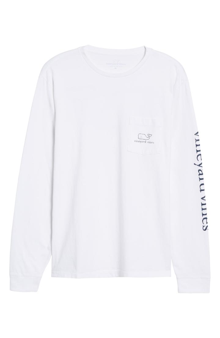 Men's Vineyard Vines Vintage Long Sleeve Pocket T-shirt - White