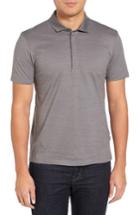 Men's Boss 'pressler' Fit Polo, Size Large - Grey