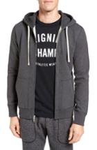 Men's Reigning Champ Core Zip Front Hoodie - Black