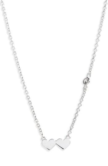 Women's Shy Be Se Double Heart Necklace
