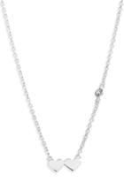 Women's Shy Be Se Double Heart Necklace