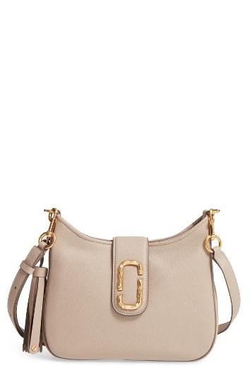 Marc Jacobs Small Interlock Leather Hobo - Beige