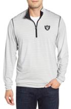 Men's Cutter & Buck Oakland Raiders - Meridian Half Zip Pullover - Black