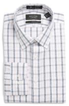 Men's Nordstrom Men's Shop Smartcare(tm) Trim Fit Plaid Dress Shirt 34/35 - Pink