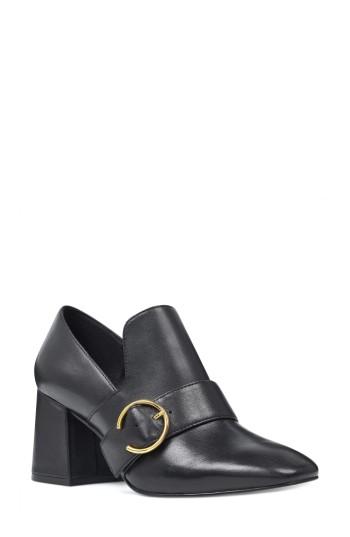 Women's Nine West Alberry Buckle Pump .5 M - Black