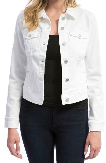 Women's Liverpool Jeans Company White Denim Jacket - White