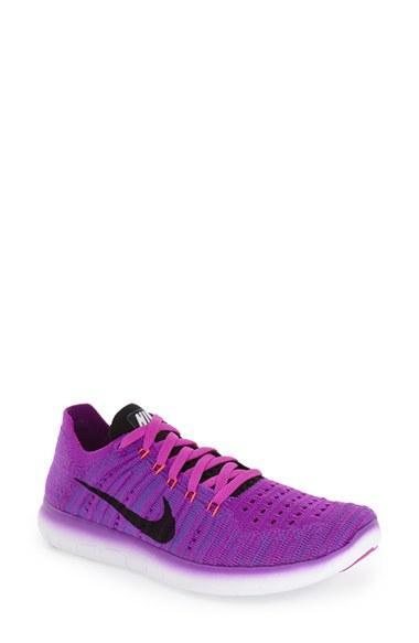 Women's Nike 'free Flyknit' Running Shoe M - Purple