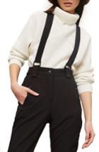 Women's Topshop Sno Ace Suspender Ski Pants Us (fits Like 0) - Black