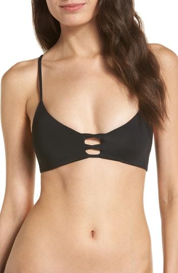 Women's L Space Flynn Domino Bikini Top - Black