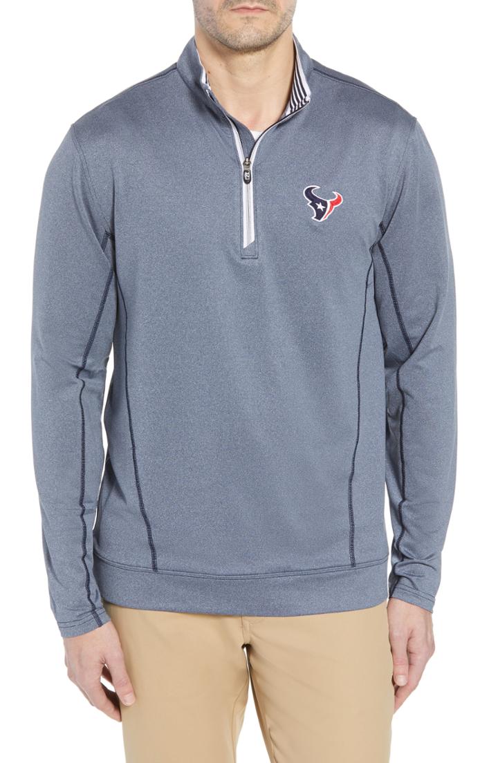 Men's Cutter & Buck Endurance Houston Texans Fit Pullover, Size Medium - Blue