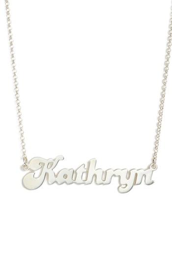 Women's Argento Vivo Banana Split Font Personalized Necklace
