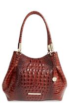 Brahmin 'judith' Croc Embossed Leather Hobo - Brown