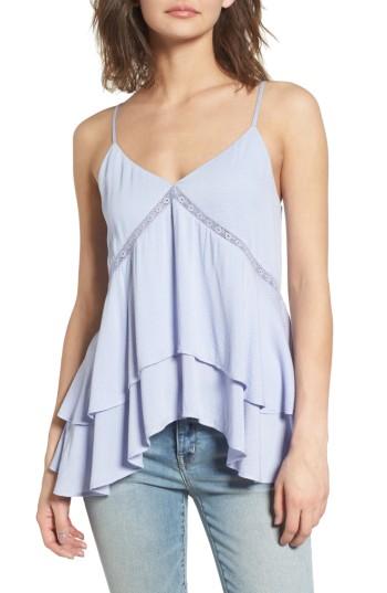 Women's Hinge Tiered Ruffle Tank, Size - Blue