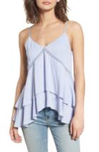 Women's Hinge Tiered Ruffle Tank, Size - Blue