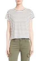 Women's Vince Bold Stripe Relaxed Tee - Grey