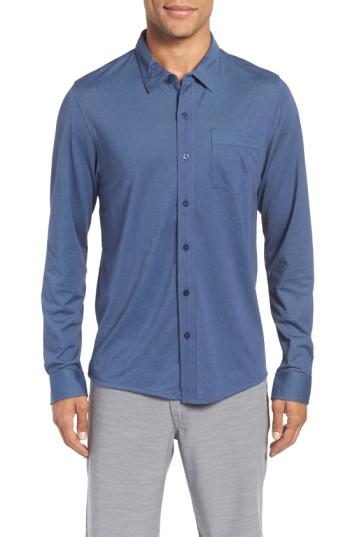 Men's Travis Mathew Trip'slim Fit Wrinkle Free Sport Shirt - Blue