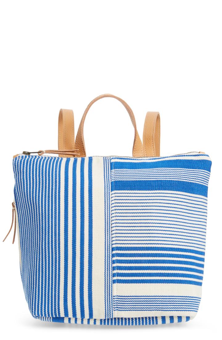 Mercado Global Mini Lorena Woven Backpack - Blue