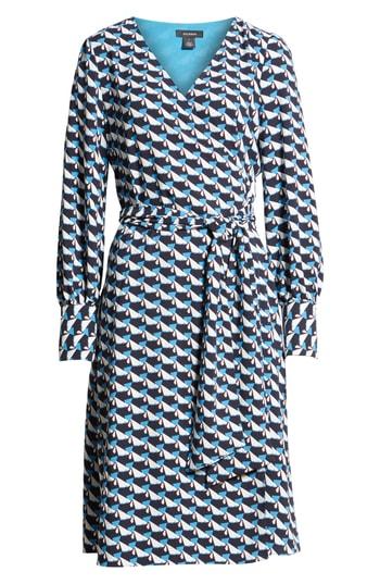 Women's Halogen Wrap Dress, Size - Blue