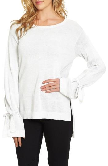 Women's 1.state Tie Sleeve Sweater, Size - White
