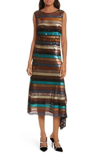 Women's Tracy Reese Flange Midi Dress - Brown