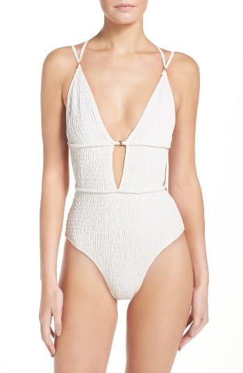 Women's For Love & Lemons One-piece Swimisuit - White