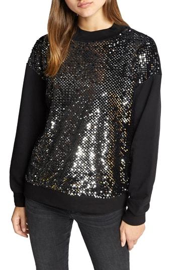Women's Sanctuary Last Dance Sequin Sweatshirt