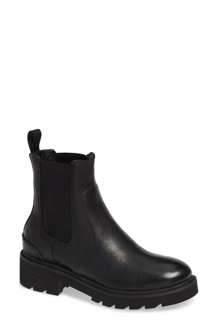 Women's Frye Allison Lugged Chelsea Bootie .5 M - Black