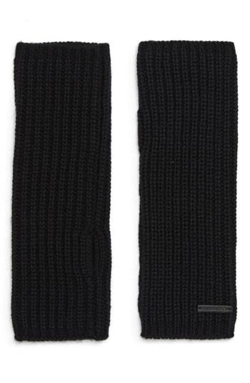 Women's Allsaints Half-cardigan Stitch Arm Warmers, Size - Black