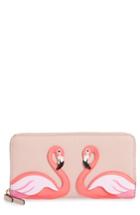Women's Kate Spade New York By The Pool - Flamingo Lacey Leather Wallet - Pink