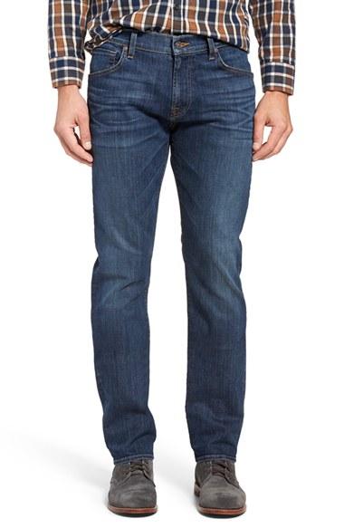 Men's 7 For All Mankind Straight Slim Straight Leg Jeans - Blue