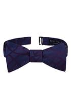 Men's Ted Baker London Delicate Abstract Silk Bow Tie, Size - Purple