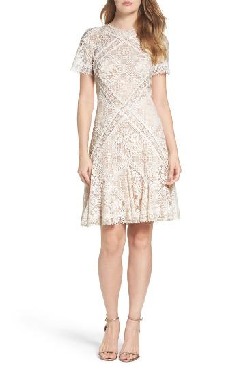 Women's Tadashi Shoji Aurore Fit & Flare Dress - White