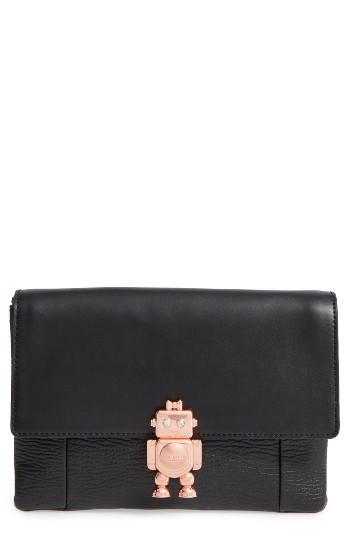 Ted Baker London Jemms Leather Crossbody Bag - Black