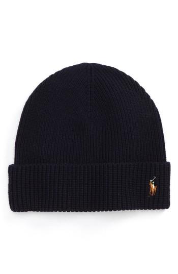 Men's Polo Ralph Lauren Signature Beanie - Blue