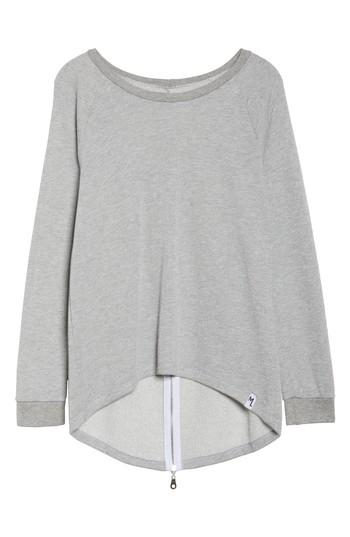 Women's Michael Lauren Louie Metallic High/low Pullover - Grey