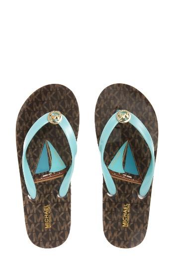Women's Michael Michael Kors Flip Flop M - Blue