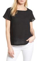 Women's Eileen Fisher Organic Cotton Bateau Neck Top, Size - Black