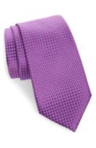 Men's Nordstrom Men's Shop Alana Geometric Silk Tie, Size - Purple
