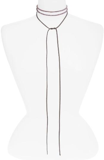 Women's Topshop Facet Beaded Tie Choker