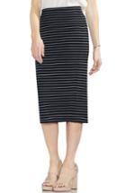 Women's Vince Camuto Ribbed Stripe Pencil Skirt - Black