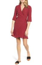 Women's Rails Aimee Ruffle Detail Wrap Dress - Burgundy