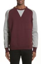 Men's Burberry Wickword Fleece Crewneck Sweatshirt - Red