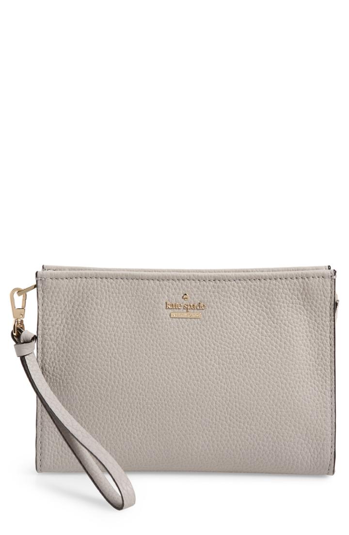 Women's Kate Spade New York Jackson Street - Marlow Leather Wristlet - Grey