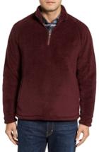 Men's Nordstrom Men's Shop Polar Fleece Quarter Zip Pullover, Size - Burgundy