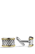 Men's David Yurman 'cable' Cigar Band Cuff Links With Gold