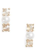 Women's Ef Collection Mini Pearl & Diamond Stud Earrings