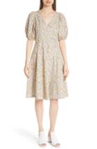 Women's La Vie Rebecca Taylor Margeaux Balloon Sleeve Cotton Dress - Yellow