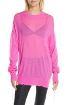Women's Helmut Lang Distressed Sheer Cashmere Sweater - Pink